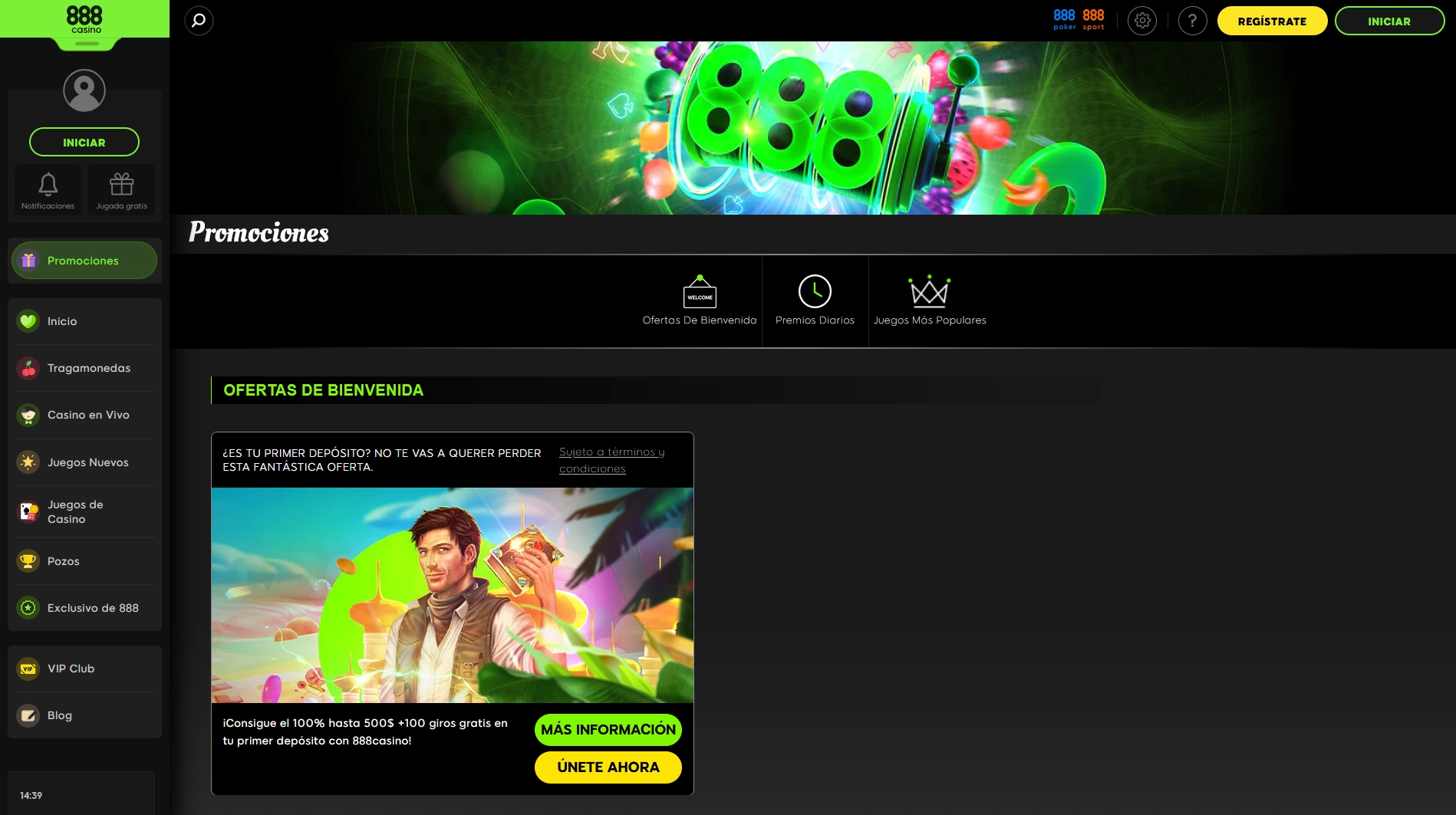 888 Casino Promociones